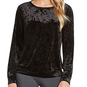 NWOT Matty M velvet black top size L